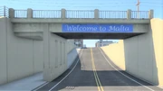 Malta welcome sign