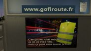 20170114160616 1.jpg (107 KB) This billboard can be seen in every French toll gate. "It's yellow, ugly, it doesn't fit with anything but it can save your life"
