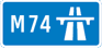 UK M74 sign