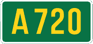 UK A720 sign