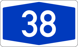 Germany A38 Sign
