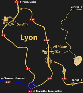 Lyon 1.43 map