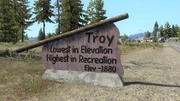 Troy Welcome sign