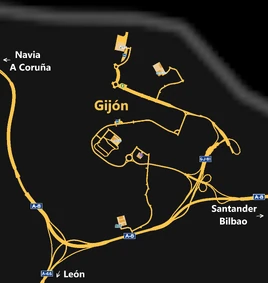 Gijon map