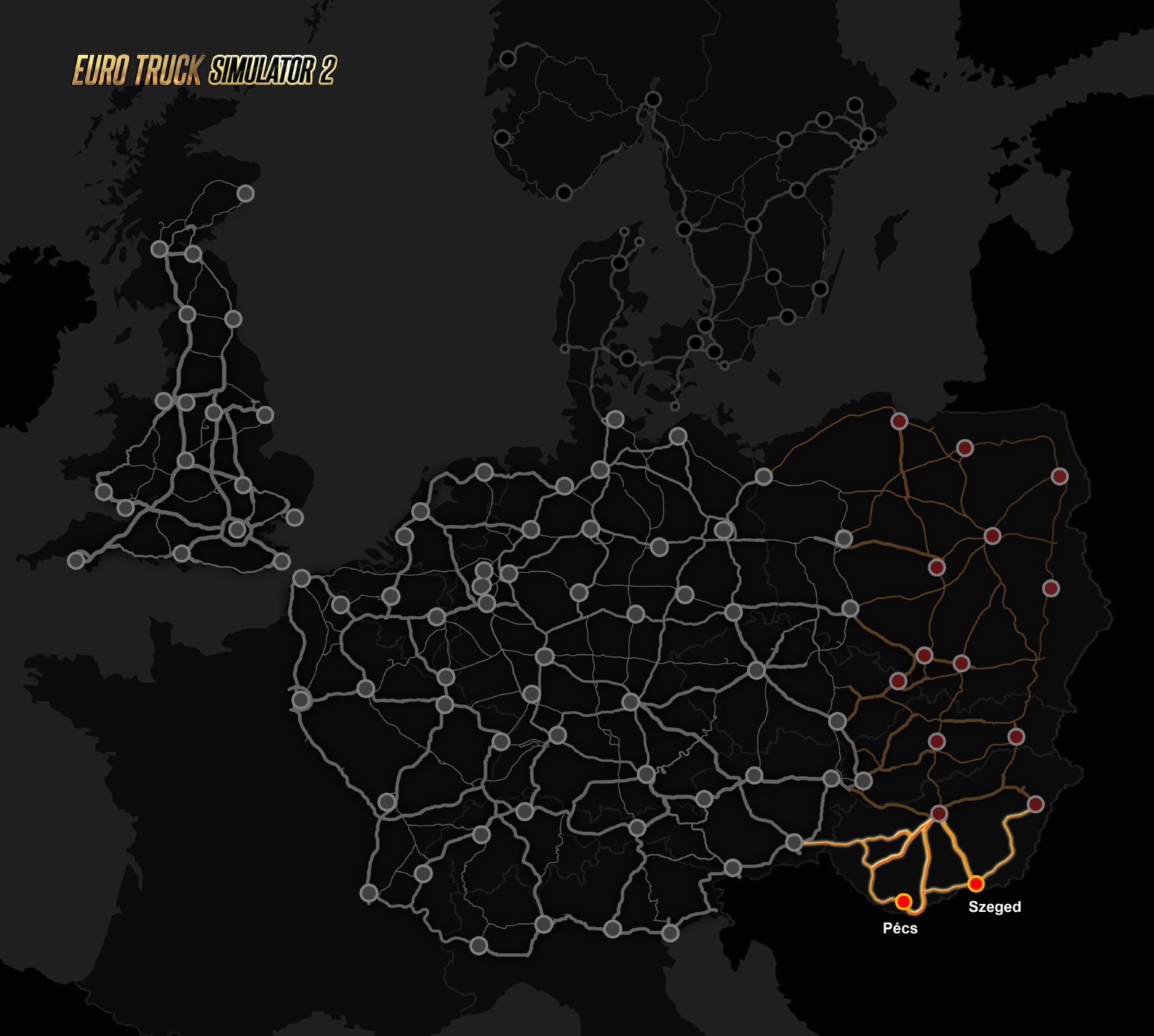 euro truck simulator 2 gold edition map