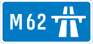 UK M62 sign
