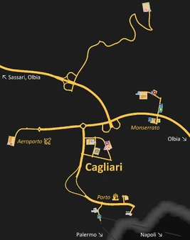 Cagliari map