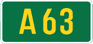 UK A63 sign