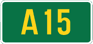 UK A15 sign