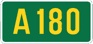 UK A180 sign