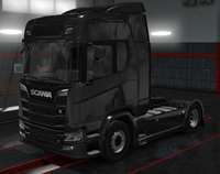 Scania R pure black metallic