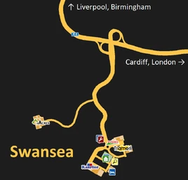 Swansea map