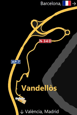 Vandellos map