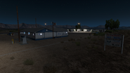 Little A'Le'Inn with the flying lights in the background