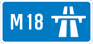UK M18 sign