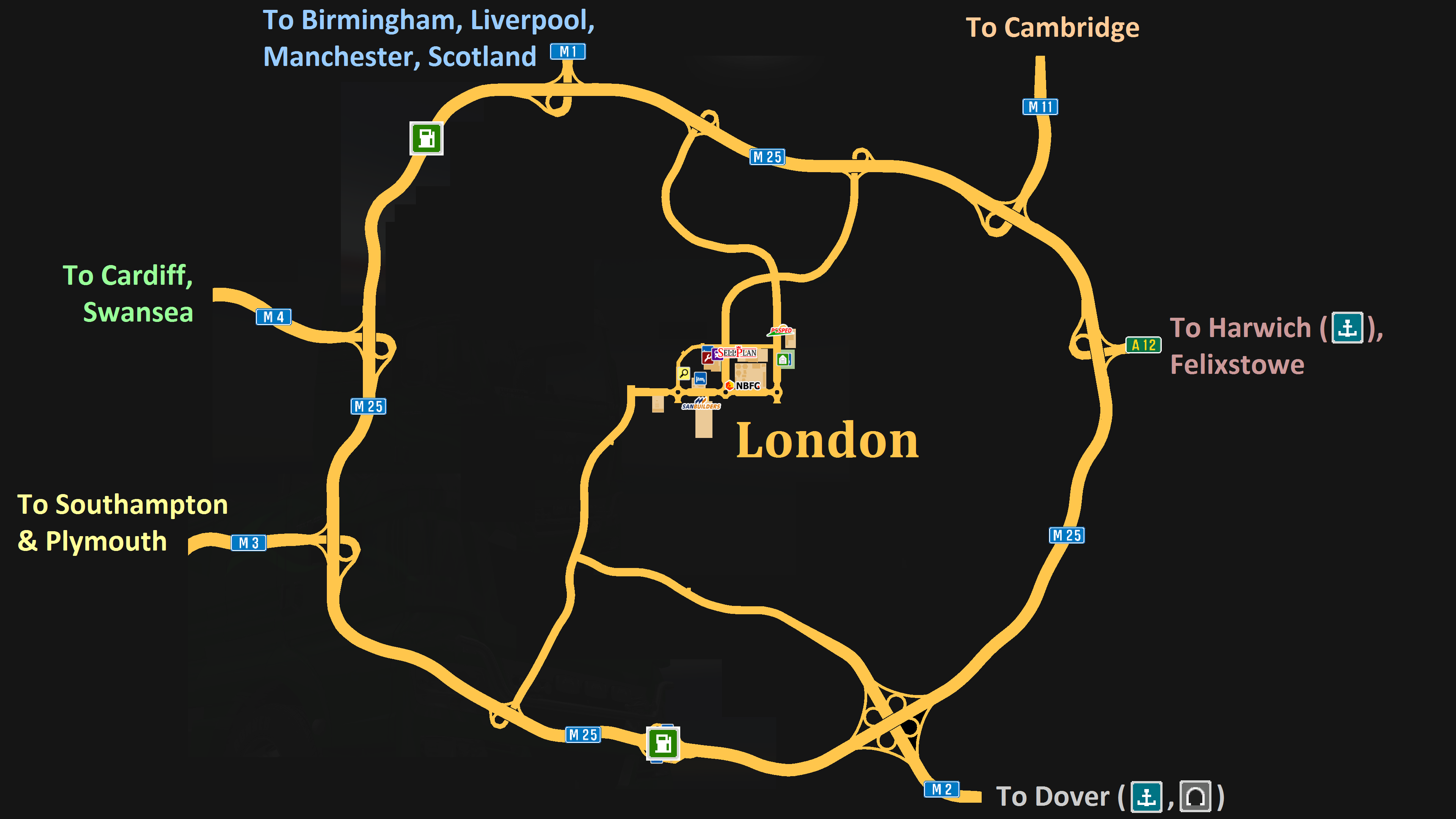 Euro Truck Simulator Uk Map London | Truck Simulator Wiki | Fandom