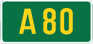 UK A80 sign