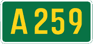 UK A259 sign