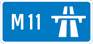 UK M11 sign