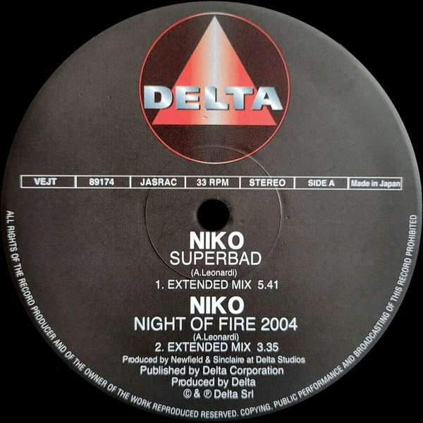 NIKO NIGHT OF FIRE レコード Night Of Fire (2004 Mix) | Eurobeat Wiki | Fandom
