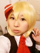 Tsuu cosplaying as Rumia.[4]
