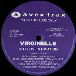 洋楽 HOT LOVE & EMOTION (REMIX) / VIRGINELLE Virginelle – Hot Love & Emotion – CD (Album, Partially Mixed