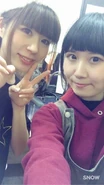 Akico Niwa with Iori Saeki.