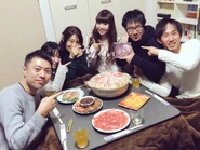 From left to right: 荒巻, 長尾ちえみ, LAN.na, Cocoa, DJ Command and FN2.