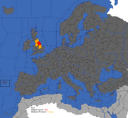 "Map showing provinces that can form the Royalists"