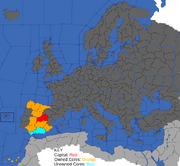 "Map showing Castile's starting position"