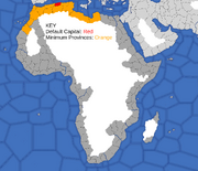 "Map showing provinces that can form North Africa"