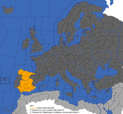 "Map showing provinces affected by The Purge of the Morisques events"