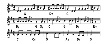 Zie de maan schijnt door de bomen