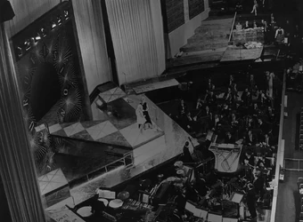 Stage and orchestra from a bird's eye view