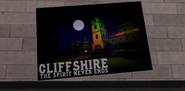 Poster with an image of old Cliffshire.