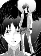 Shinji and Ramiel's first appearance in Gakuen Datenroku