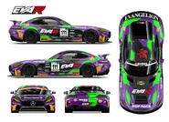 EVA RT Unit-01 POP RACE AMG GT4 at ST-Z class of the ENEOS Super Taikyu Series 2025 Round 3 Fuji 24 Hours Race.