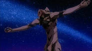One of the Mass Production Evangelions petrified after the failed Instrumentality