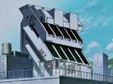 Evangelion edificio de armas