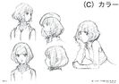 Concept art de Midori Kitakami par Yoshiyuki Sadamoto