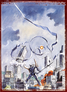 Evangelion Unit-01 fighting Sahaquiel, from the Neon Genesis Evangelion Proposal.