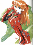 Stylized artwork of Asuka