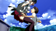 Mari conoce a Shinji en Rebuild