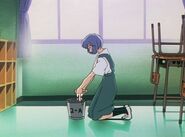 Rei limpiando Clase 2-A (Neon Genesis Evangelion)