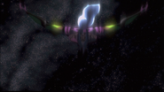 Unit-01 leaves Earth in the form of a cross in The End of Evangelion
