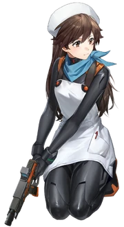 Sakura Suzuhara wields the Defensive Pistol