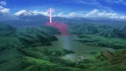 The Eighth Angel's blood deluge with cross explosion in Rebuild of Evangelion