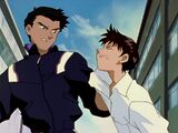 Toji golpea a Shinji Episodio 3