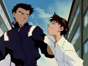 Toji golpea a Shinji Episodio 3