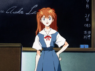 Asuka in Class 2-A, saying her first words